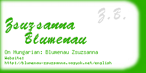 zsuzsanna blumenau business card